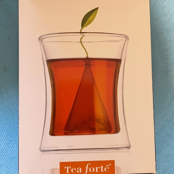New Tea Forte Double-Walled Glass Tea Cup with Leaf Infuser - Picture 2 of 2